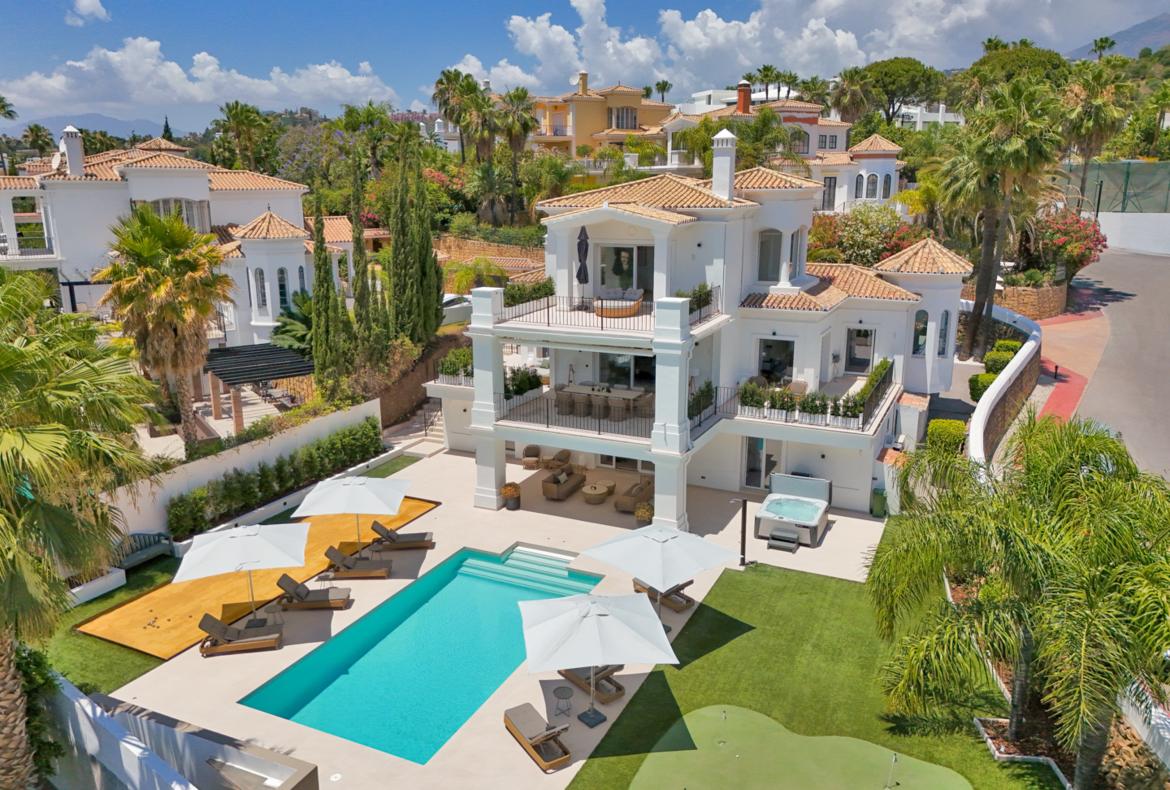Luxury 6 bedroom holiday villa with private pool in Costa del Sol Spain (PV3001)