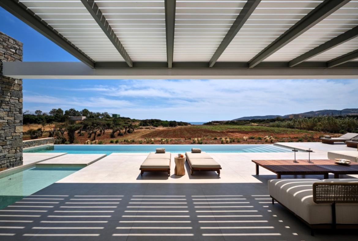 Luxury 6 bedroom holiday villa with private pool in Paros Greece (PV3002)
