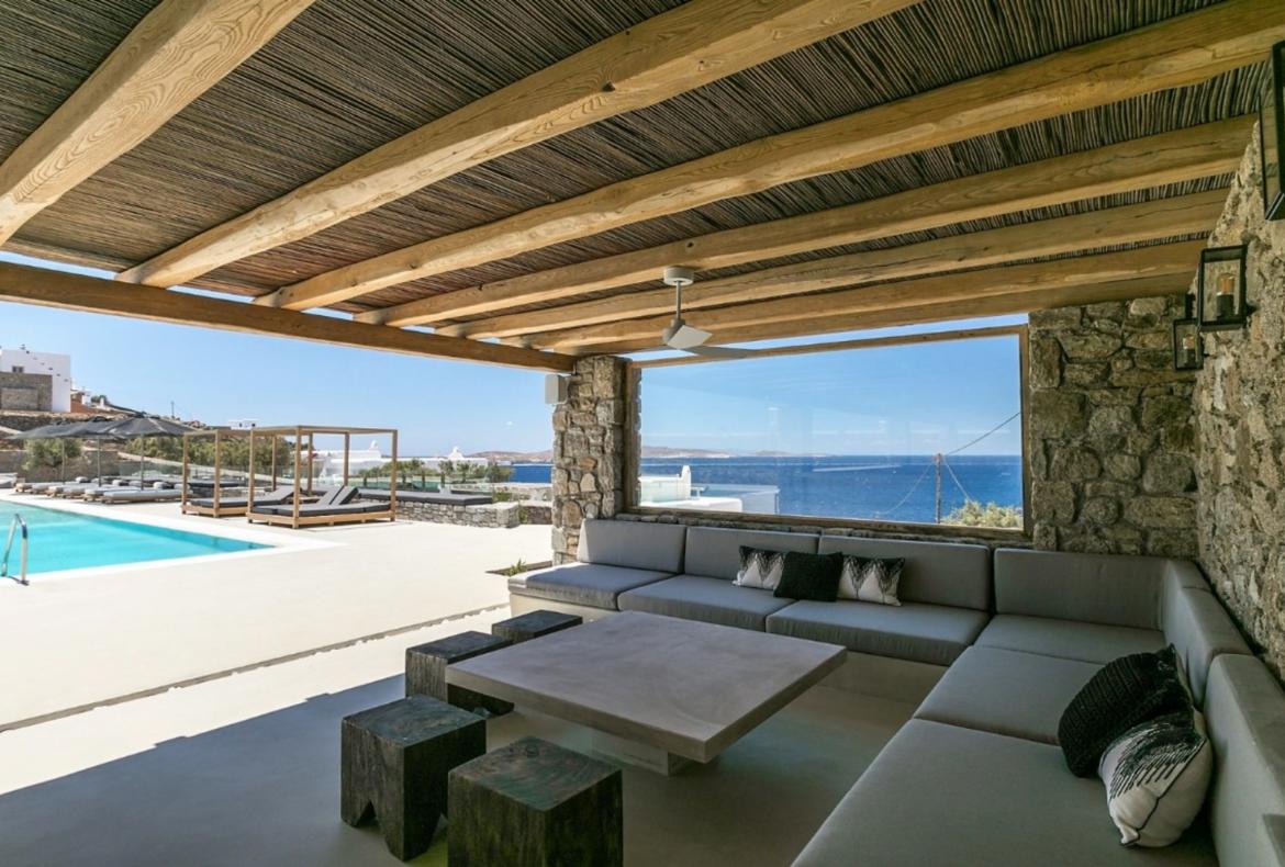 Luxury 5 bedroom holiday villa with private pool in Mykonos Greece (PV823)