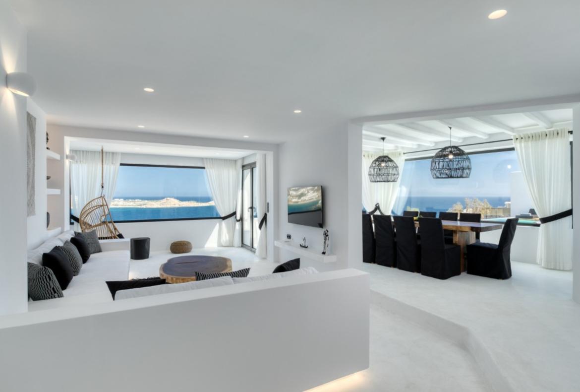 Luxury 5 bedroom holiday villa with private pool in Mykonos Greece (PV1349)