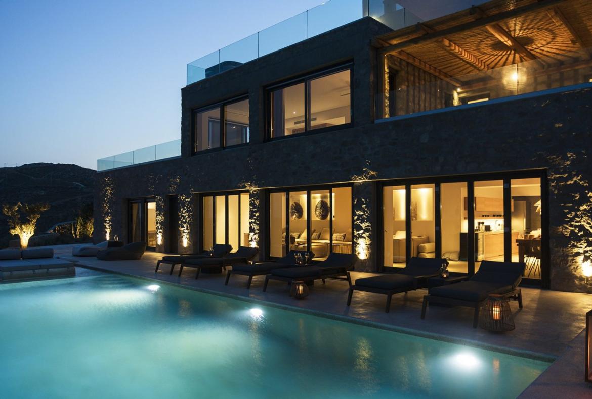 Luxury 6 bedroom holiday villa with private pool in Mykonos Greece (PV1852-2)