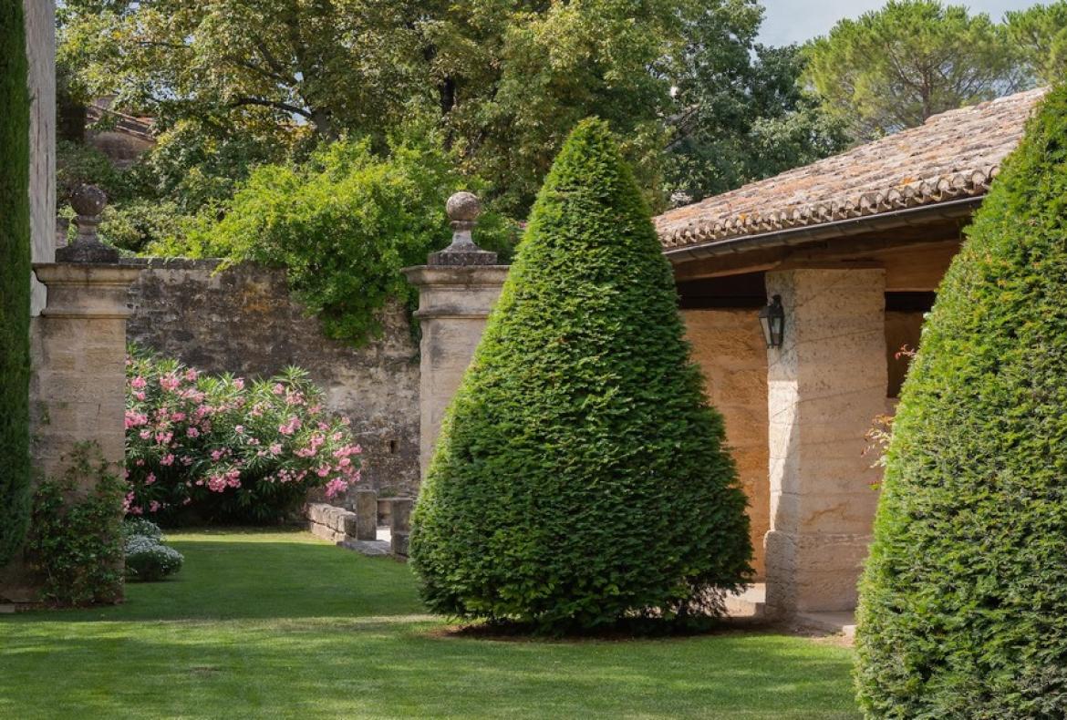 Magnificent XVIth century château. Saltwater pool. Walking distance to shops etc. 6 bedrooms to sleep 12 guests (UZES118GN)