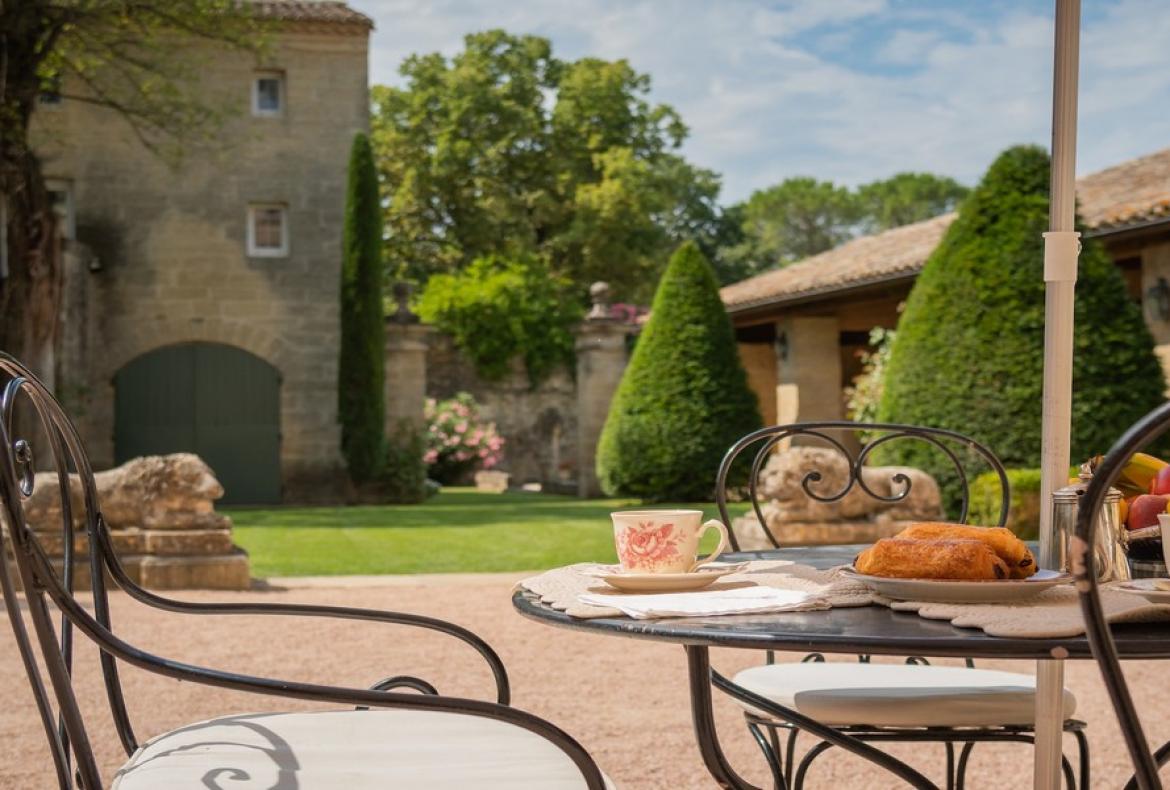 Magnificent XVIth century château. Saltwater pool. Walking distance to shops etc. 6 bedrooms to sleep 12 guests (UZES118GN)