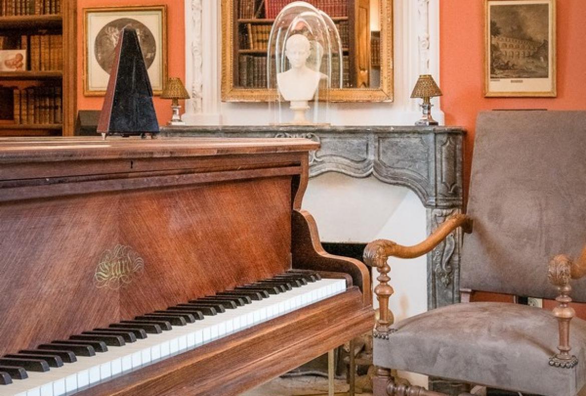Magnificent XVIth century château. Saltwater pool. Walking distance to shops etc. 6 bedrooms to sleep 12 guests (UZES118GN)
