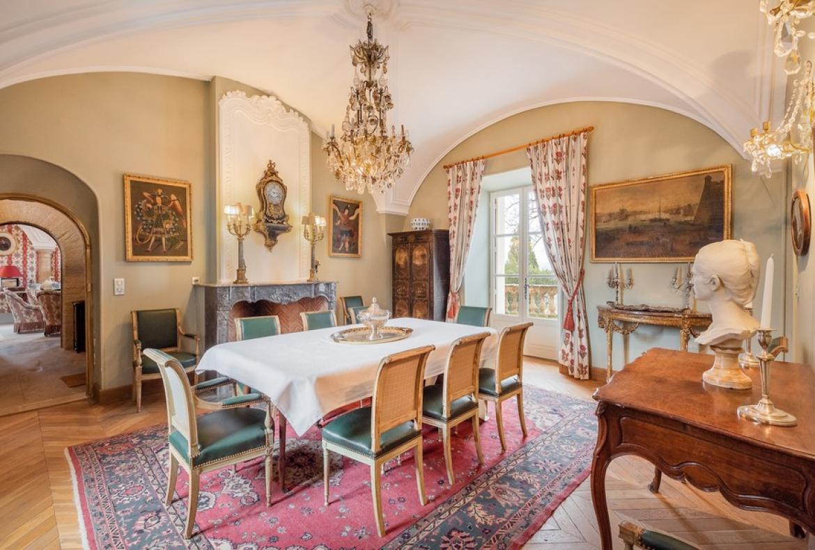 Magnificent XVIth century château. Saltwater pool. Walking distance to shops etc. 6 bedrooms to sleep 12 guests (UZES118GN)