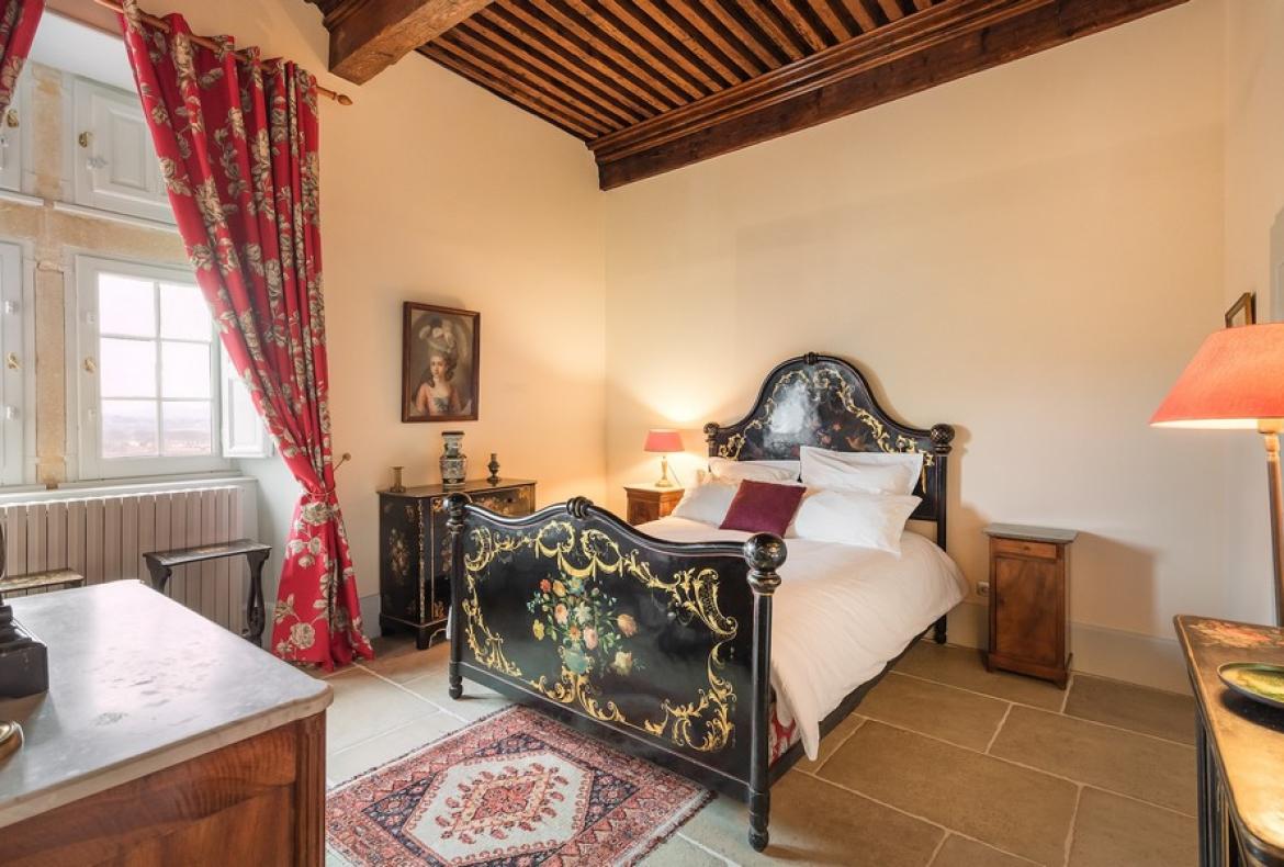 Magnificent XVIth century château. Saltwater pool. Walking distance to shops etc. 6 bedrooms to sleep 12 guests (UZES118GN)