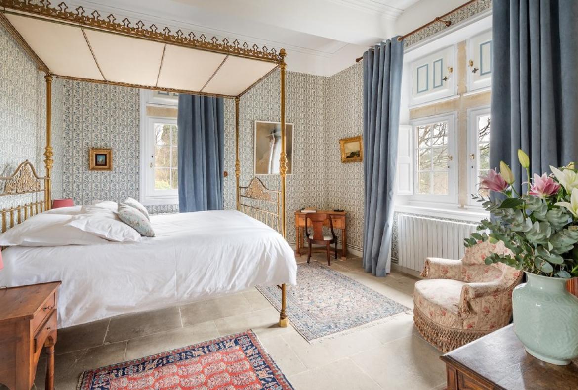 Magnificent XVIth century château. Saltwater pool. Walking distance to shops etc. 6 bedrooms to sleep 12 guests (UZES118GN)