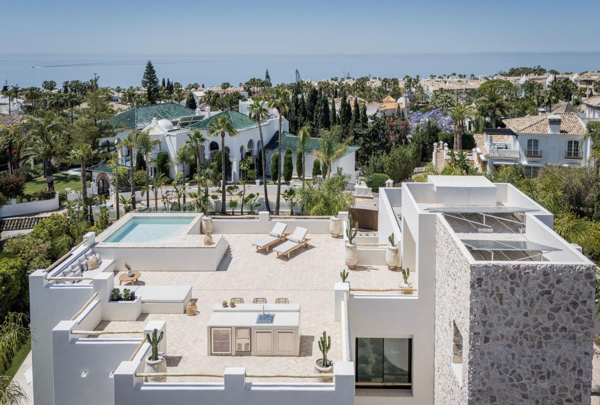 Luxury 6 bedroom holiday villa with private pool in Costa del Sol Spain (PV3033)