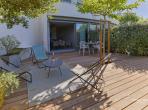 Apartment with Garden and Direct Access to Beach. Sleeps 6, 2 bedrooms (MONT111GN)