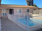 Spacious villa with 4 bedrooms and private pool, walking distance to the beach at Valras Plage (VAS105)