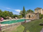 Magnificent XVIth century château. Saltwater pool. Walking distance to shops etc. 6 bedrooms to sleep 12 guests (UZES118GN)